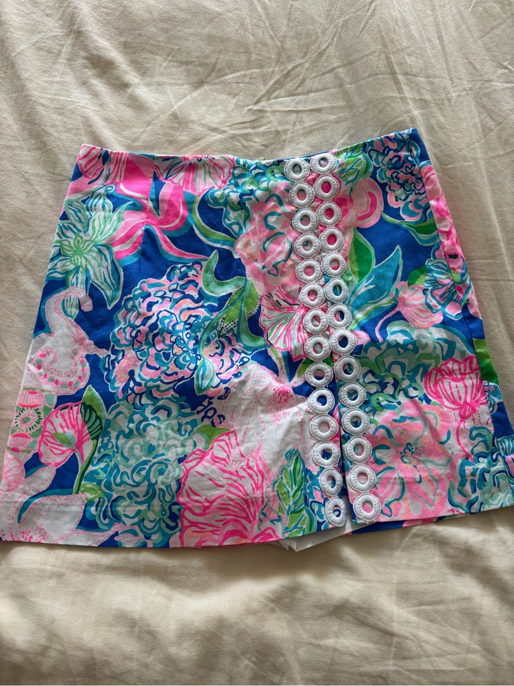 Lilly Pulitzer  Floral Cotton Skort  in Blue & Pink